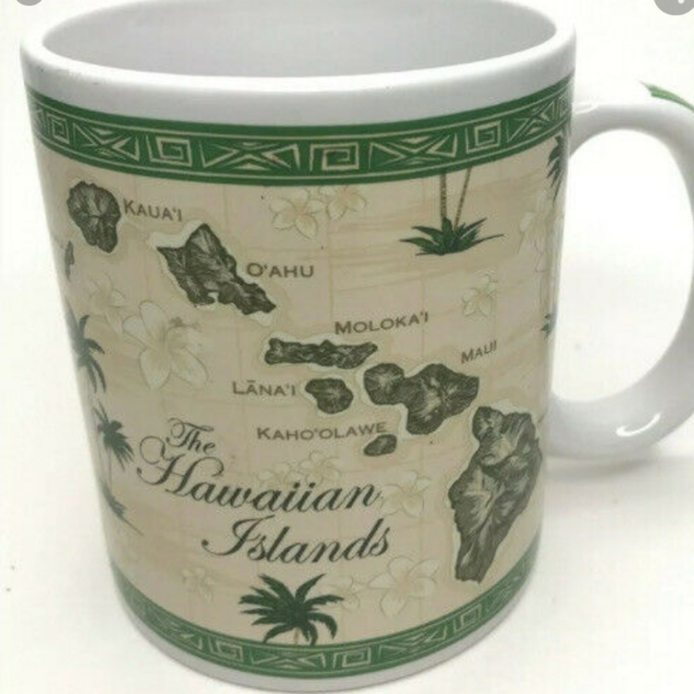 Hawaiian Islands Coffee Mugs (2 per pkg)